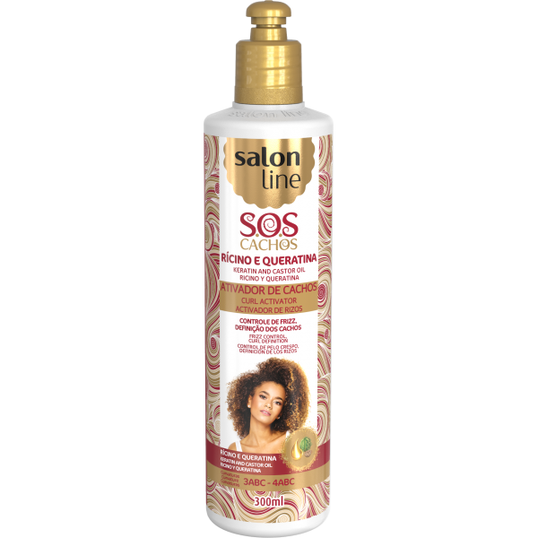 Activator bucle, S.O.S,ulei ricin si keratina,Salon Line,300 ml